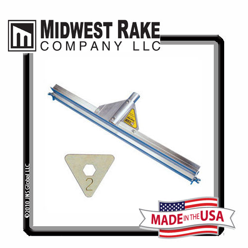 Midwest Rake 24 inch gauge rake with size 2 CAM set, threaded handle adapter