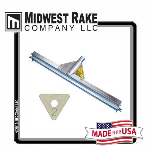 Midwest Rake 24 inch gauge rake with size 2 CAM set, threaded handle adapter