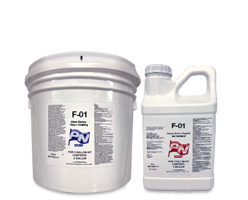 F-01 Epoxy Floor Coating System | 100% Solids Epoxy 3 Gallon Kit