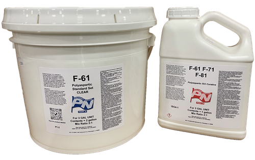 F-61 Standard Speed Clear Polyaspartic
