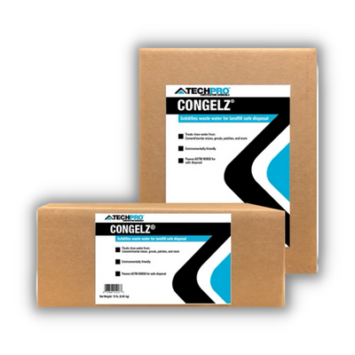 TechPro™ Congelz™ Waste Water Solidification - 40lbs (18kg) for Disposal of Concrete Rinse Water and Slurry