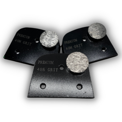Premium Single Button Concrete Grinding Plate W/ Tapered Edges
